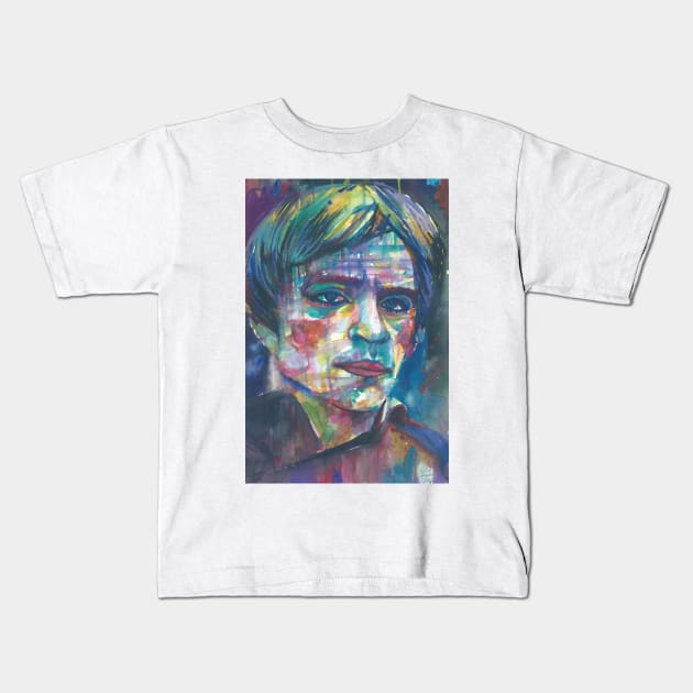 RUDOLF NUREYEV watercolor portrait .1 Kids T-Shirt by lautir